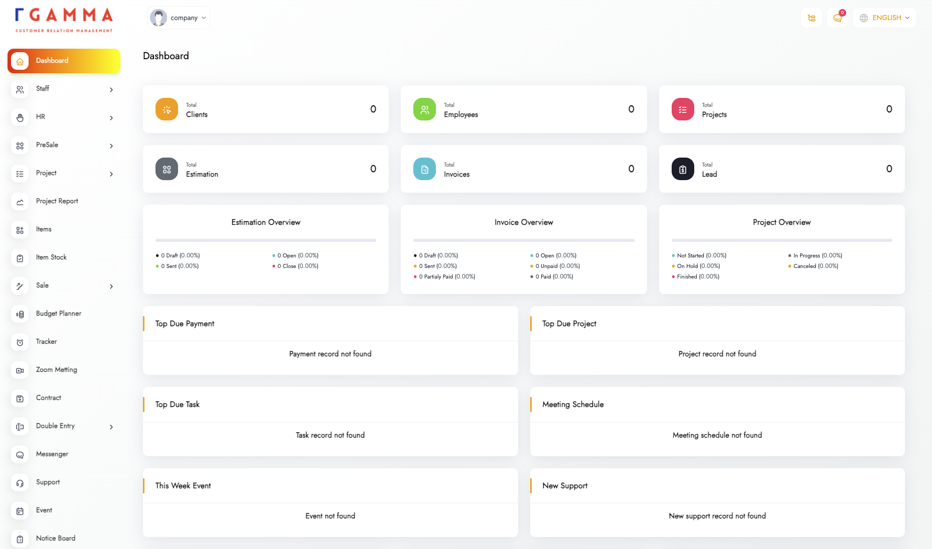 gamma crm software solution